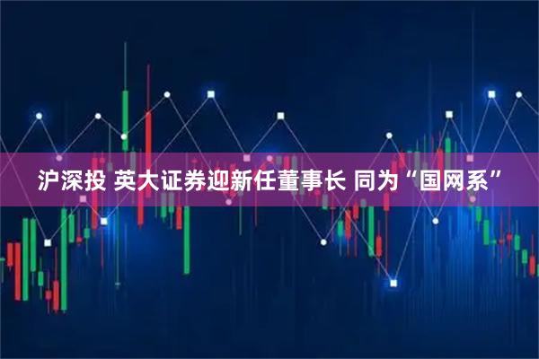 沪深投 英大证券迎新任董事长 同为“国网系”