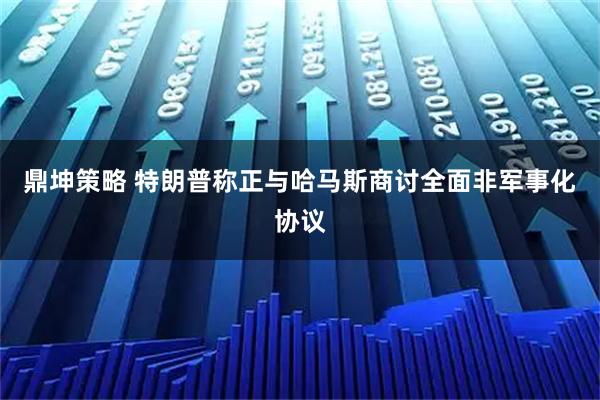 鼎坤策略 特朗普称正与哈马斯商讨全面非军事化协议
